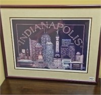 INDIANAPOLIS INDIANA SIGNED PRINT