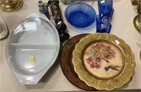 Mixed lot - 3 pieces of blue reproduction Shirley