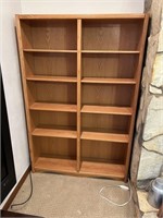 Wooden Bookshelf - 4’ x 6’ (no contents)