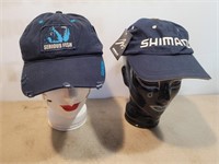 NEW 2 Shimano Fishing Navy Blue Caps