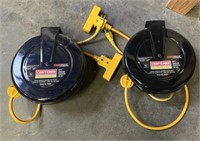 Lot of 2 Crafdtsman 30ft Extension Cord Reels