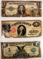 Coin 3 Old Untied States Currency Notes 1899 +