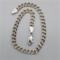 ITALIAN STERLING 925 SILVER DOUBLE LINK CHAIN