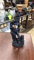 COAL CARVED MINOR FIGURINE