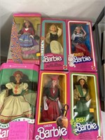 6 Barbies International 1980s & 1990s