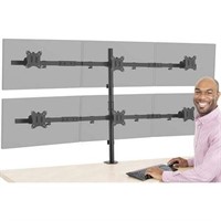 Stand Steady 6-Monitor Mount | 17-27inch | Black