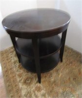 Small Round Table with Two Shelves--27" Diameter,