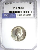 1932-D Quarter PCI MS-63 LISTS FOR $1750