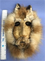12" skin mask with fox ears and trim, by Molly Ahg