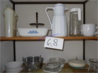 Bakeware, Servers, Misc kitchen items, 2 shelves