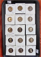 15 Proof Quarters, 1968-S, 1987-S