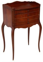 LOUIS XV STYLE MAHOGANY FINISH NIGHTSTAND