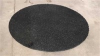 35 in round rubberized mat