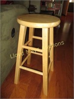 Solid Wood Kitchen Stool - 24"