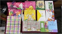 Lot of Easter Gift Bags, Boxes, & Cards