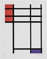 Piet Mondrian 'Composition in Red, Blue and White'