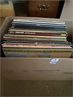 Box of Laser Disc Movies & Vinyl