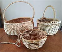 3 Baskets of Various Style