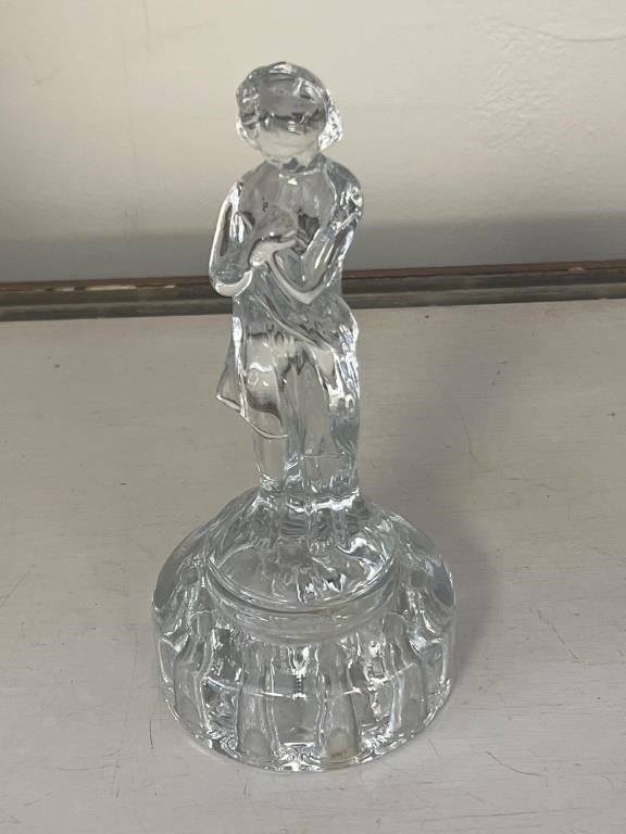 Cambridge glass frog draped lady 8.5”