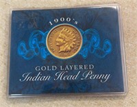 1904 Gold Layered Indian Head Penny