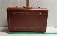 Vintage Brown Suitcase.  One hinge does