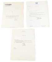 3 Governor Pete/Pierre Du Pont Signed Letters