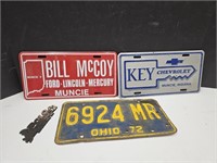 1972 Ohio License Plat, Ford McCoy Plate Advertisi