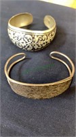 2 marked sterling bracelets, one handmade and