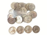 (40) U. S. Silver Quarters