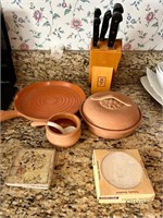 Clay Cookware, Knife Set and Coasters