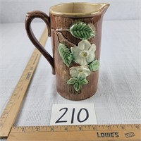 Majolica Pitcher with a couple cracks