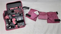 Ladies tool kit and pink tool belt