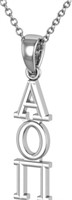 (New)KING Alpha Omicron Pi Necklace Silver