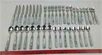 8 place setting flatware with plastic handles