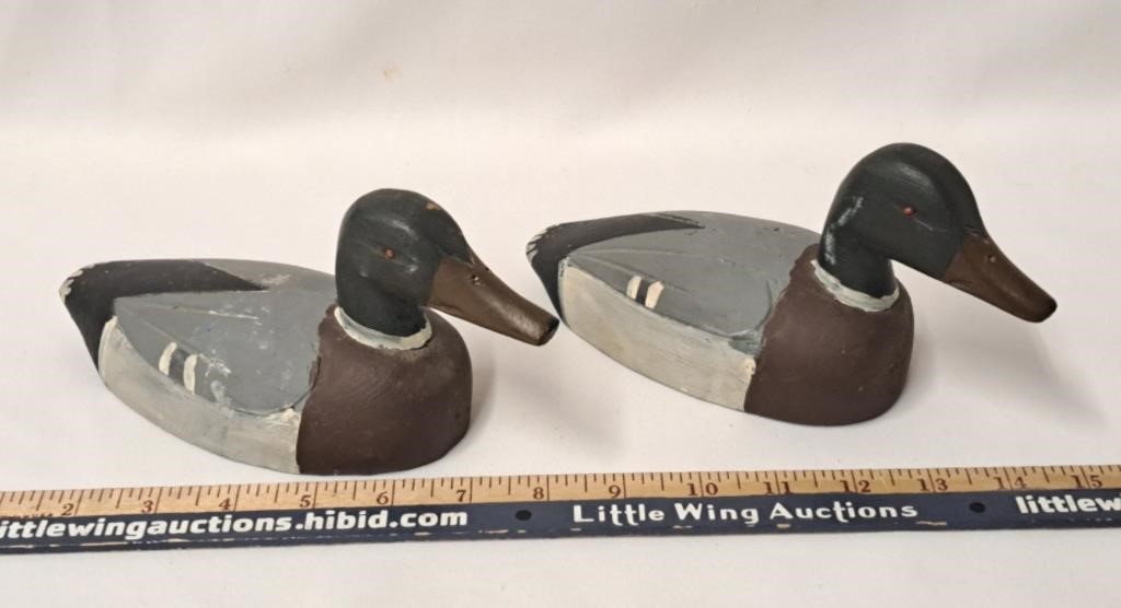 Pair of Hand Painted Mallard Ducks