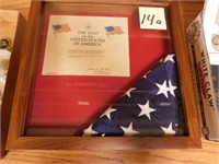 Flag Flown Over U.S. Capital w/ Case