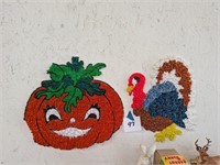 Pumpkin and Turkey Popcorn Art