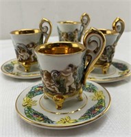 Rare Vintage Capodimonte Italy Cup and Saucer Set