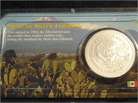 Mexican Silver Libertad Coin, 31.103g, 99.9% silv