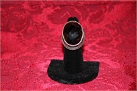 Heavy Sterling ring with dark stone