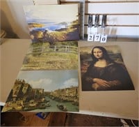 Painting prints with info on backside