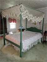 Four poster full size canopy bed