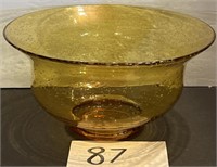 Vintage hand blown amber bowl