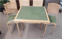 Folding Wood Card Table w/2 Chairs