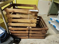 (3) Wood Slat Crates