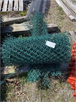 partial 3ft green chain link roll