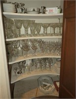 Lot #3340 - Entire pantry full of glass and