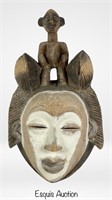 Gabon Central Africa Punu Lumbu Carved Tribal Mask