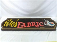 46"x14" wood "Evie's Fabric" sign