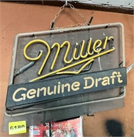 Miller Draft Neon Beer Sign